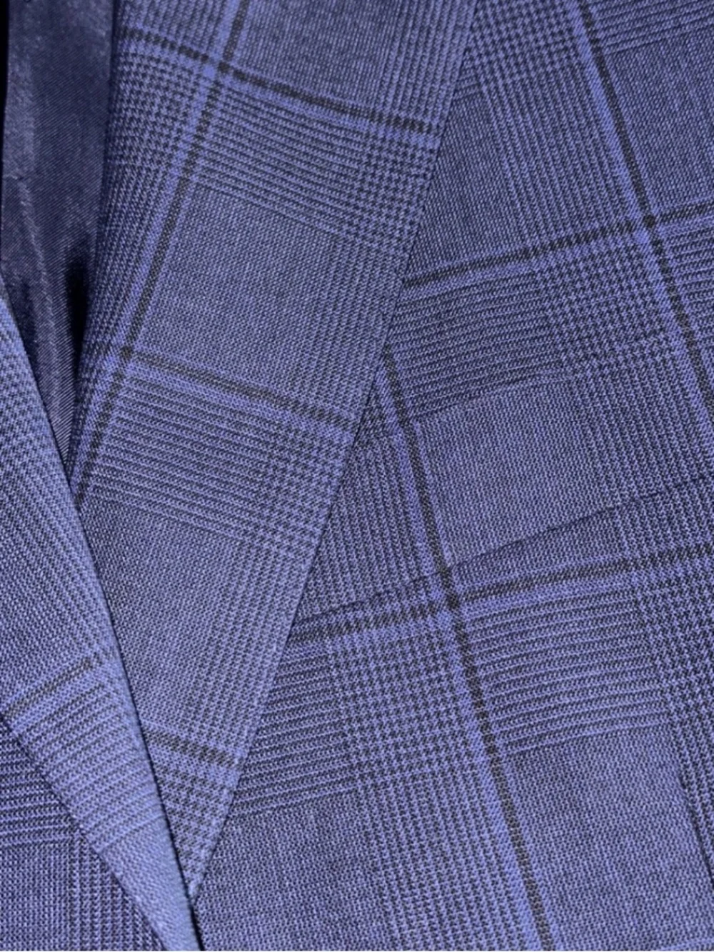 Canali 1934 Impeccabile Wool Classic Fit Navy Blue Tonal Plaid Suit Jacket 40R